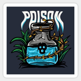 Poison bottle illustration Magnet